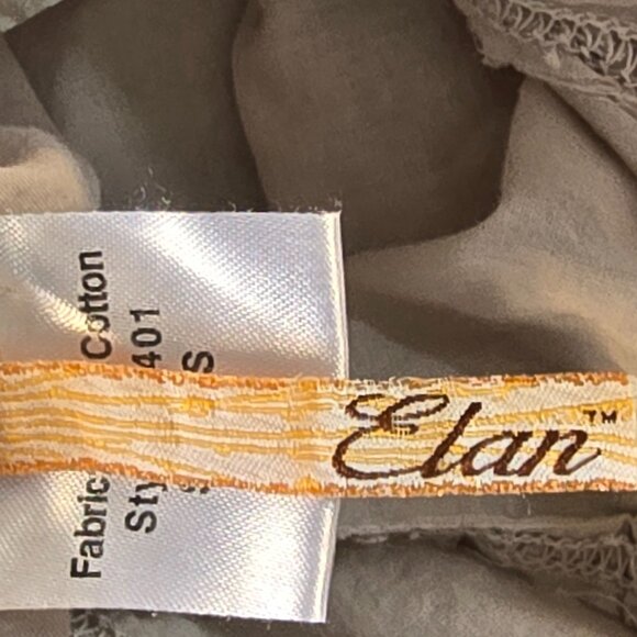 Elan Gathered Ruched Cotton Maxi Skirt Size S Boho Festival Variegated Taupe - Picture 10 of 11